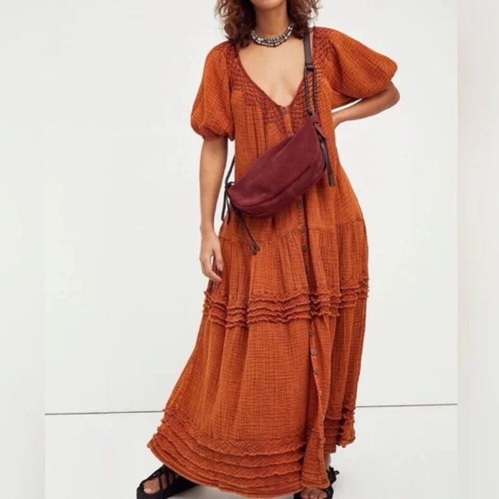 Free People Rust Maxi Dress